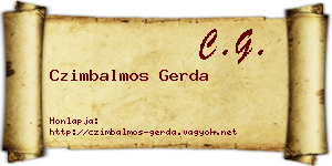 Czimbalmos Gerda névjegykártya